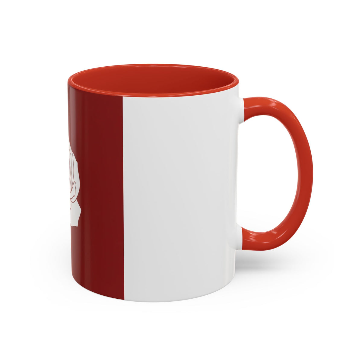 Red Rose Accent Coffee Mug