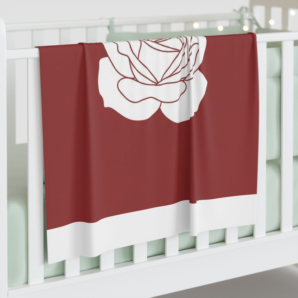 Red Rose Baby Swaddle Blanket