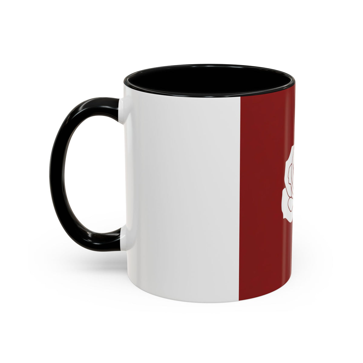 Red Rose Accent Coffee Mug