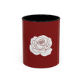 Red Rose Accent Coffee Mug