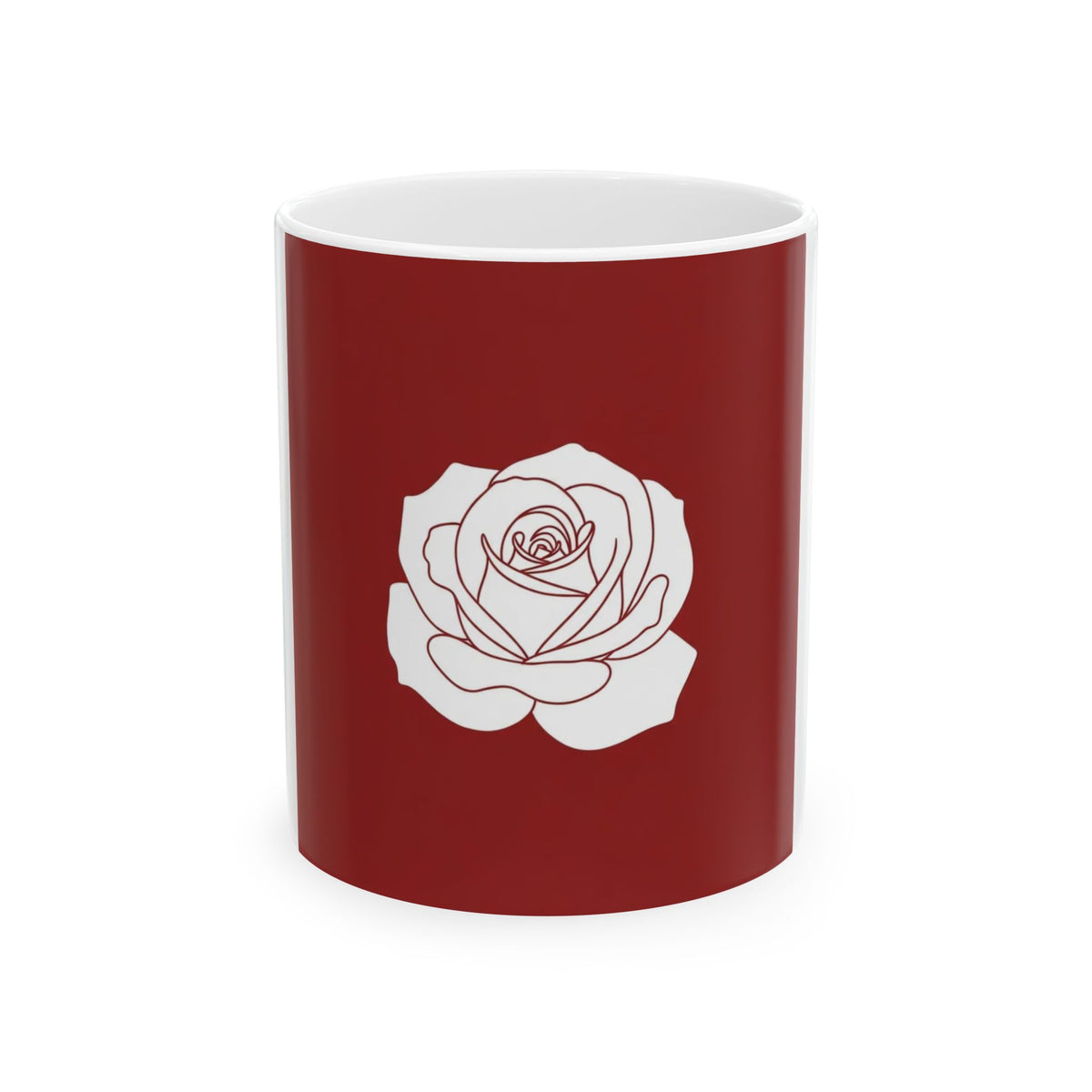 Rose Flower Ceramic Mug