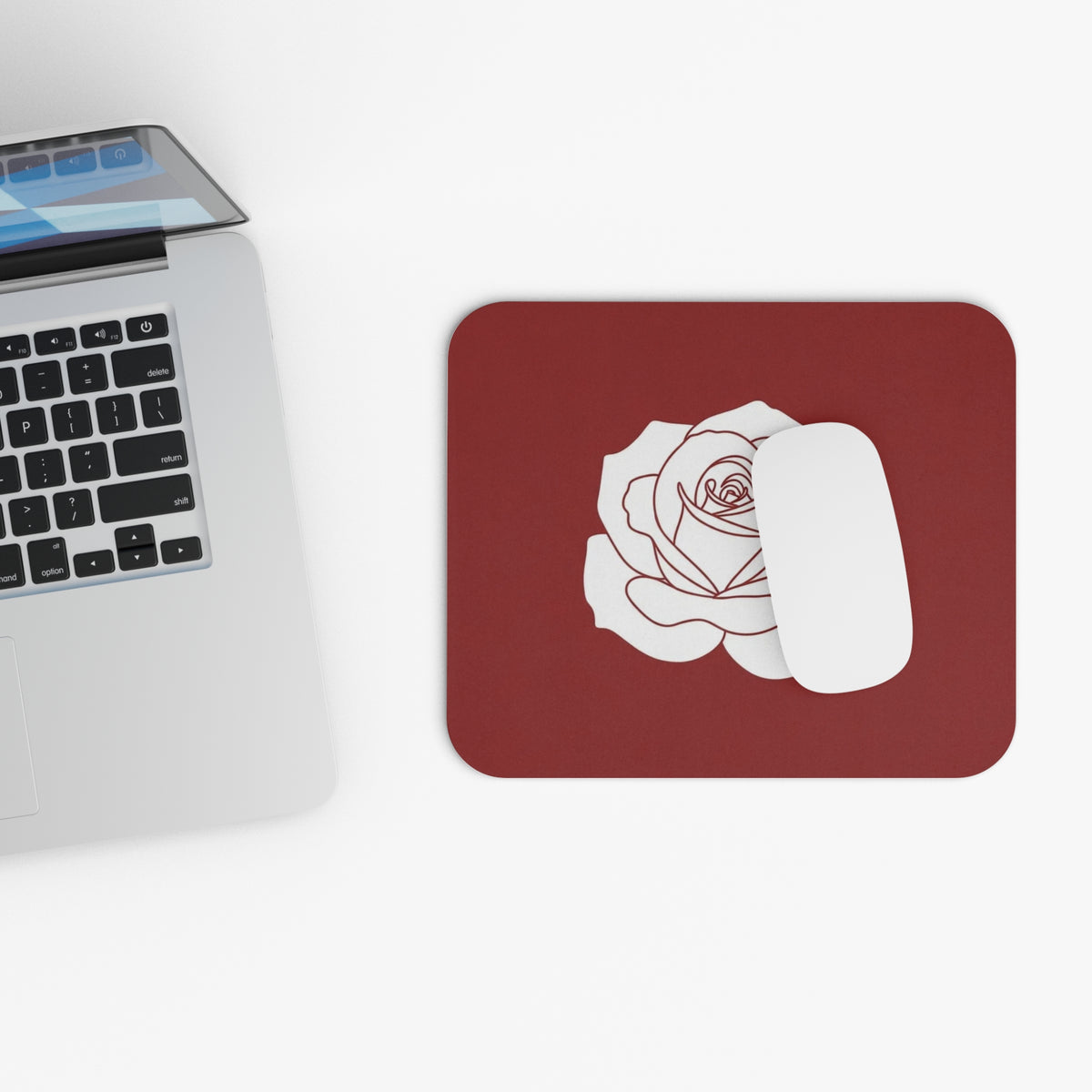 Rose Illustration Rectangle Mouse Pad