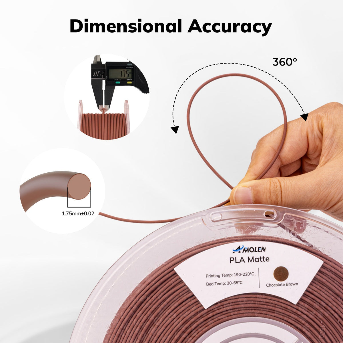 PLA Matte Basic 1.75mm, 1KG/2.2LB
