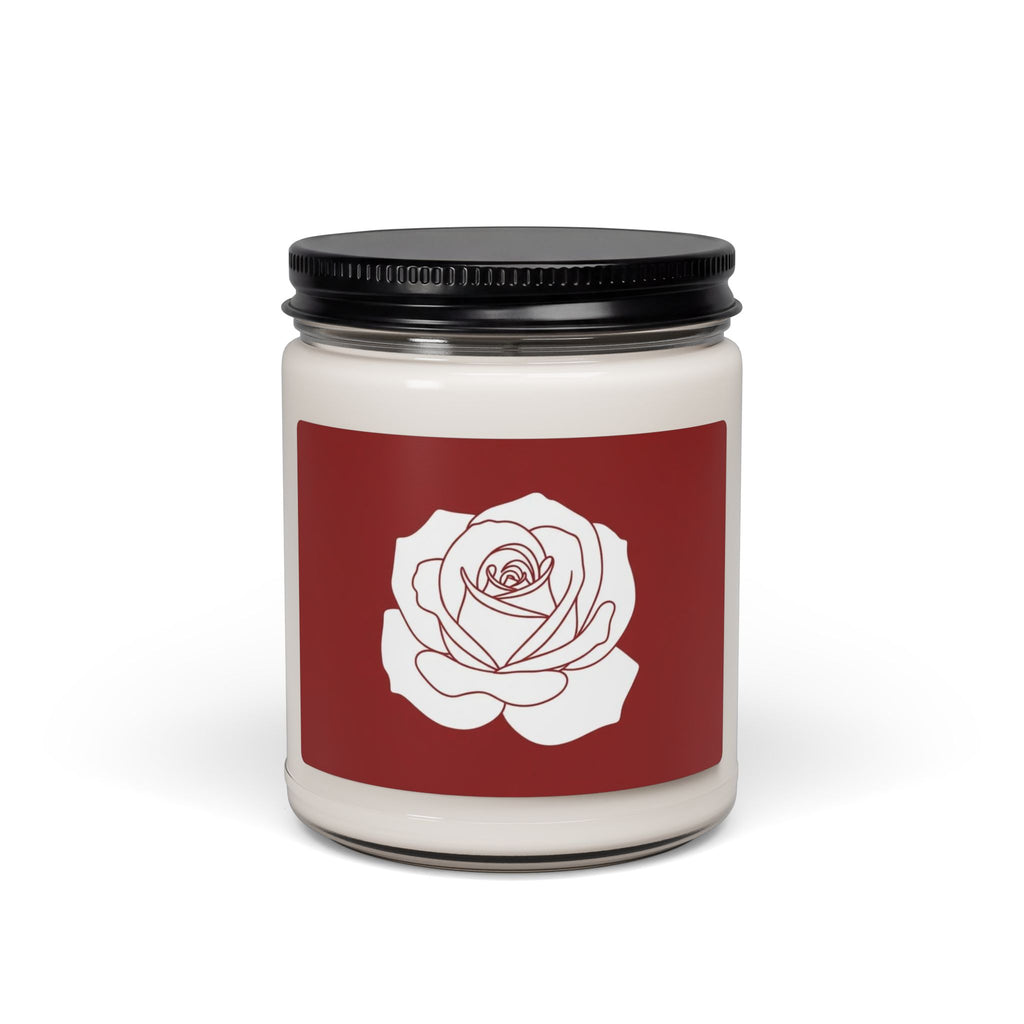 Rose Flower Scented Soy Candle, 9oz