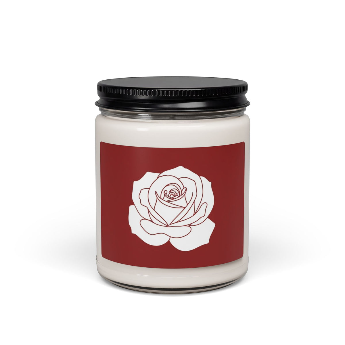 Rose Flower Scented Soy Candle, 9oz
