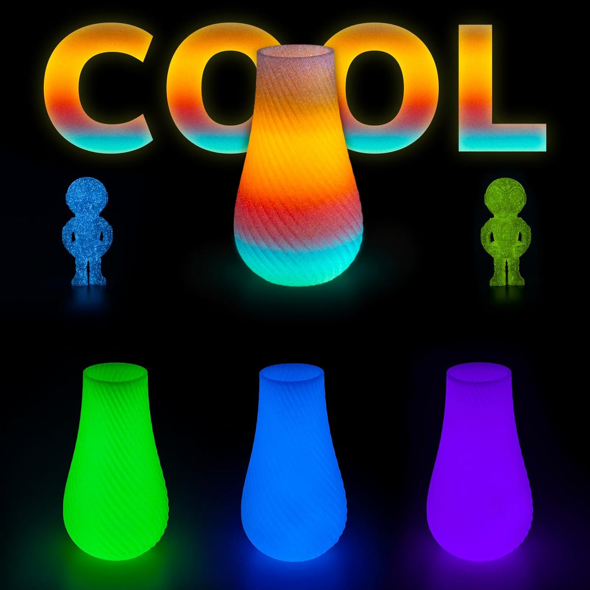 PLA Glow in the Dark Variety Pack (4x200g)