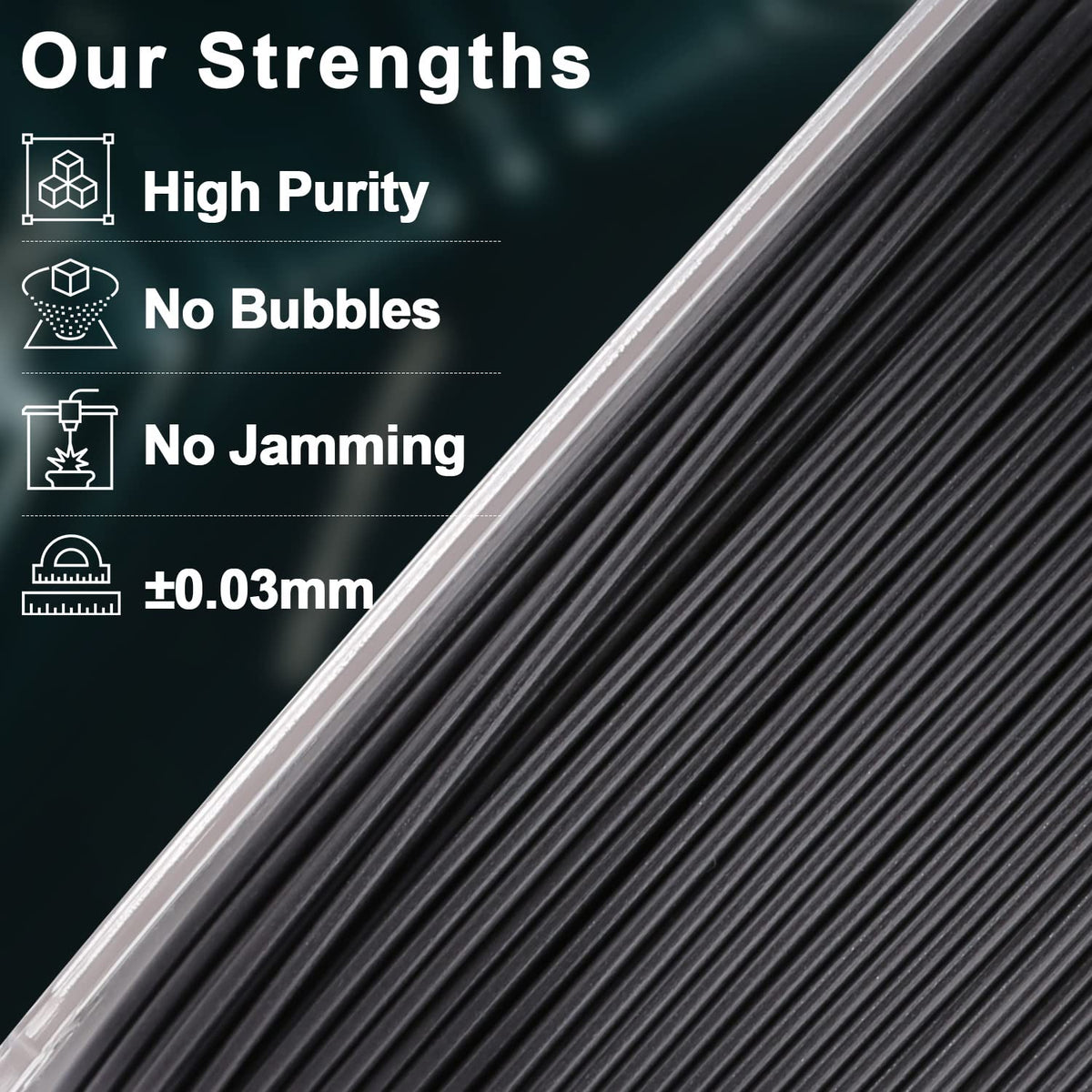 PLA Metal 1.75mm, 1KG/2.2LB