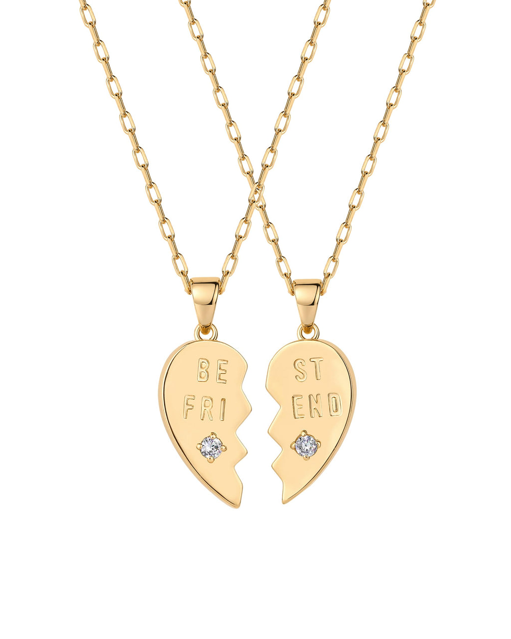 PAVOI 14K Gold Plated Cubic Zirconia Heart Necklace | Cute Dainty Love Pendant Necklaces for Women - Valentines Day Trendy Jewelry