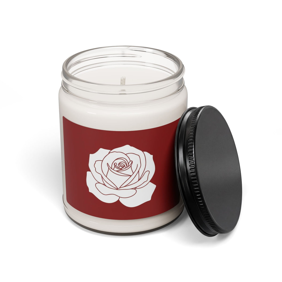 Rose Flower Scented Soy Candle, 9oz