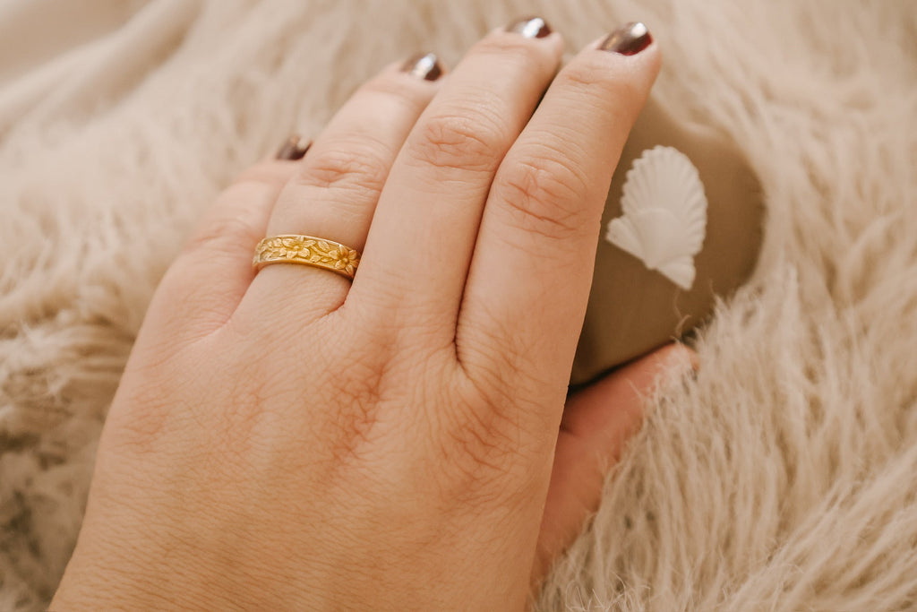 St. Josephs Lily Ring | Gold Vermeil