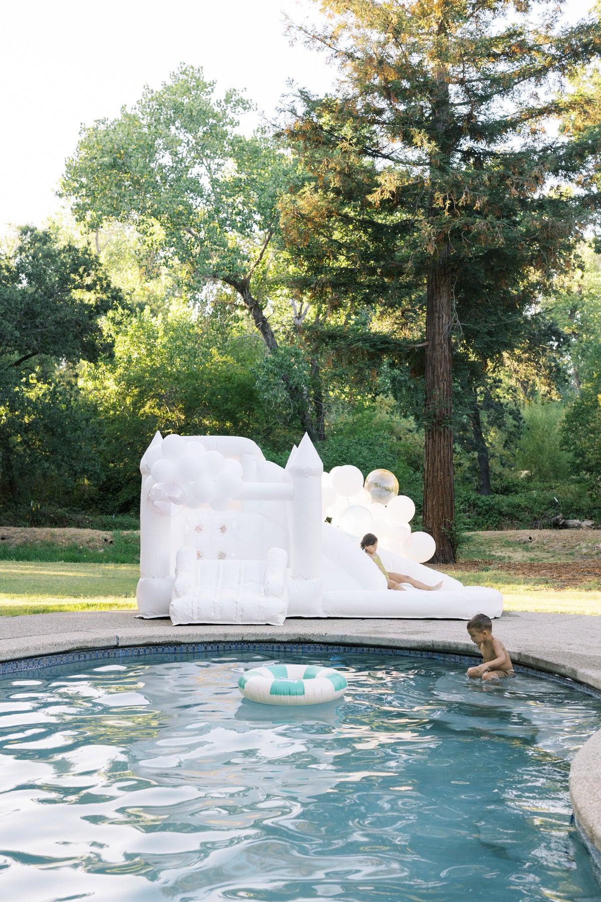 Mini Ella - White COMBO Bounce and Splash Water Slide (PREORDER)