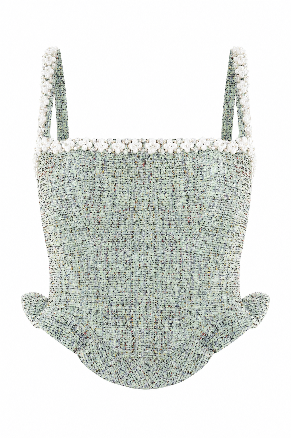 Crystal Tweed Top – Green (Final Sale)