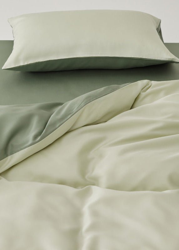 Adeline Pastel Silky Cooling TENCEL™ Bedding Set / White