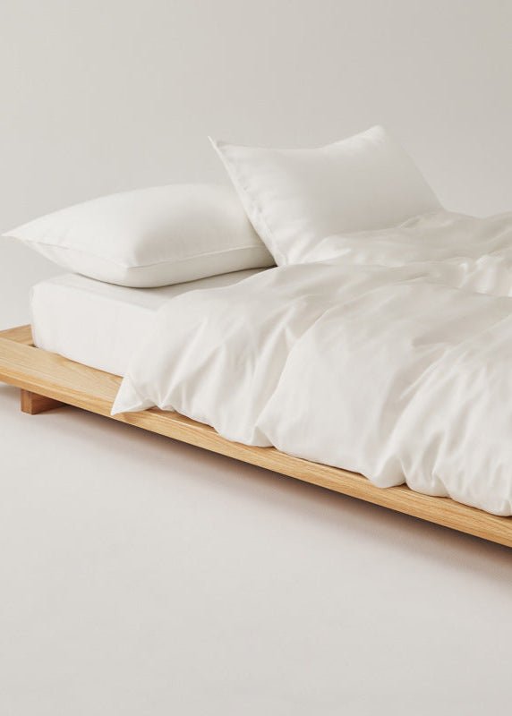 Adeline Pastel Silky Cooling TENCEL™ Bedding Set / White