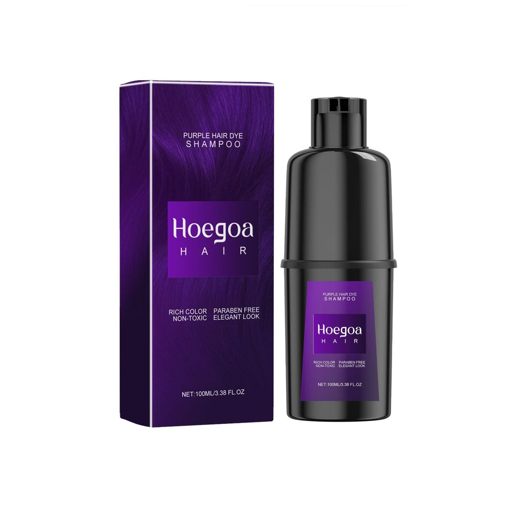 isex hair color shampoo, temporary dye shampoo available in brown and purple shades. This hair care product allows easy at-home hair coloring, providing long-lasting color that covers white hair with