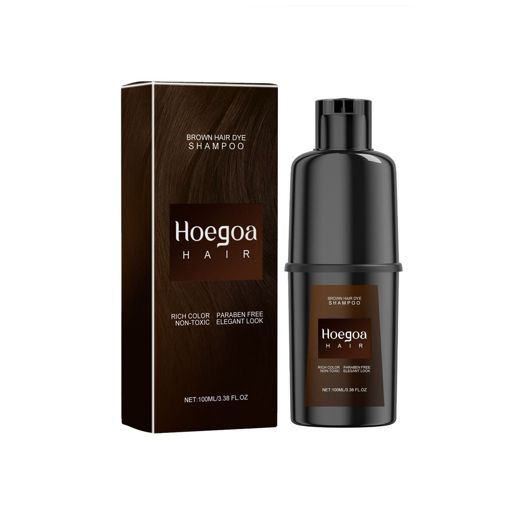isex hair color shampoo, temporary dye shampoo available in brown and purple shades. This hair care product allows easy at-home hair coloring, providing long-lasting color that covers white hair with