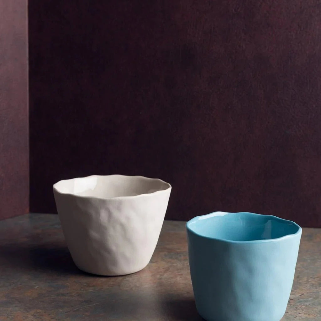 Rugueux Stoneware Tumbler, White