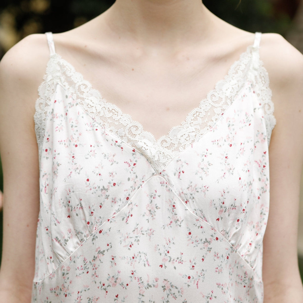 Fresh Floral Nightgown Pajama Dress / Yellow Floral
