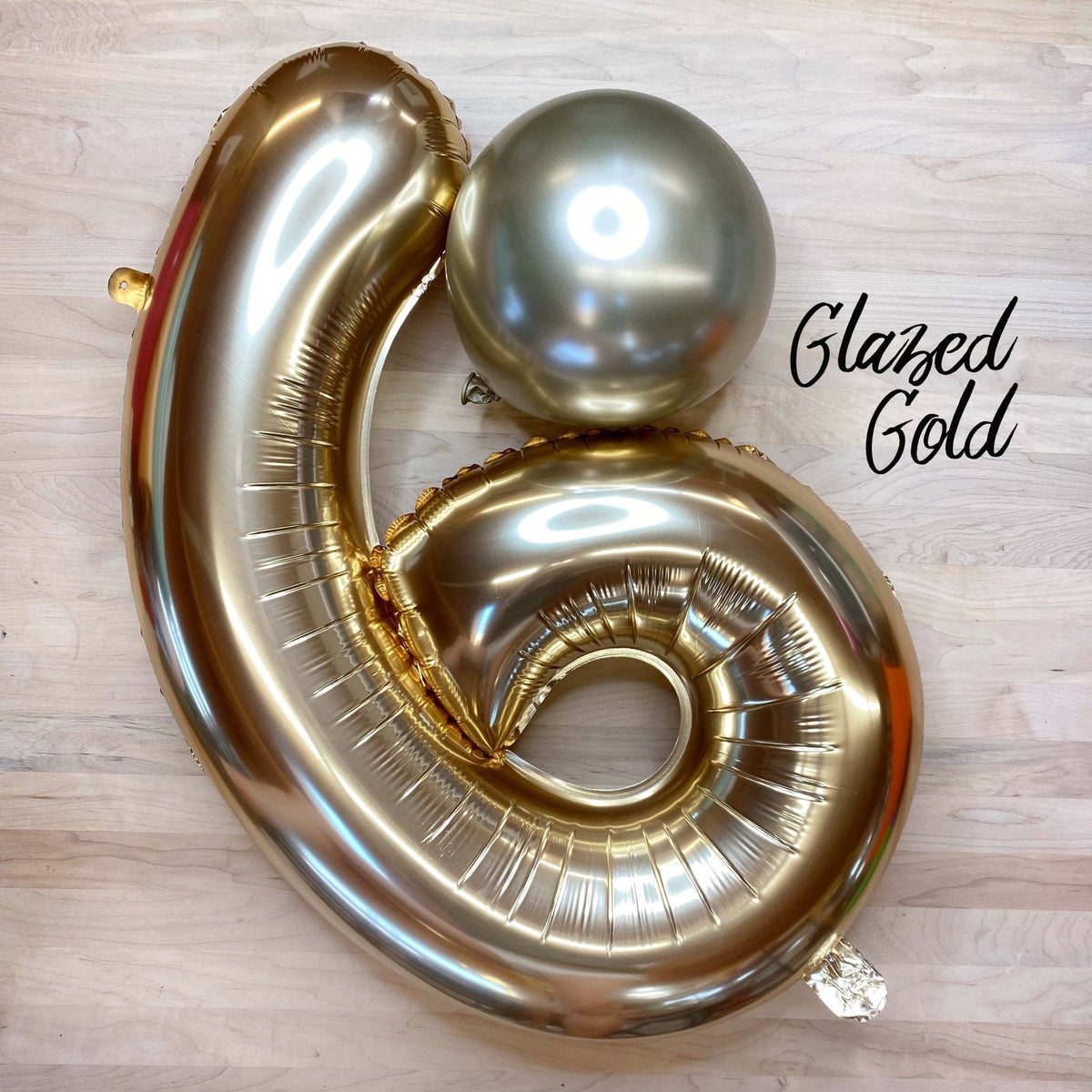 Giant Gold Number Balloon | 32" Metallic Foil | Numbers 0-9