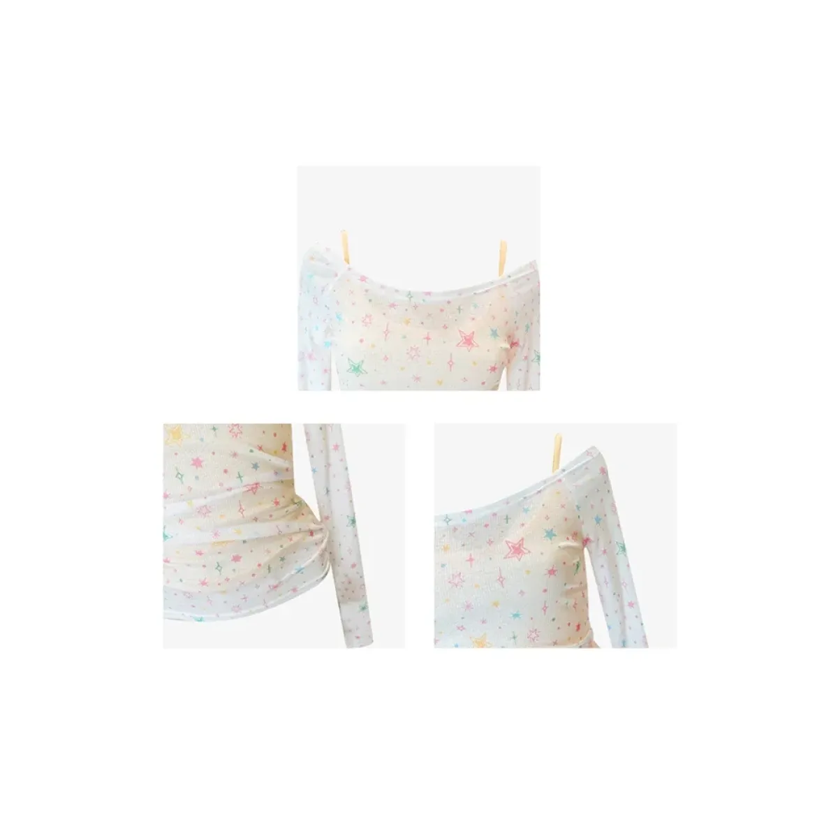 White Star Tee - Harajuku Korean Y2K Fit