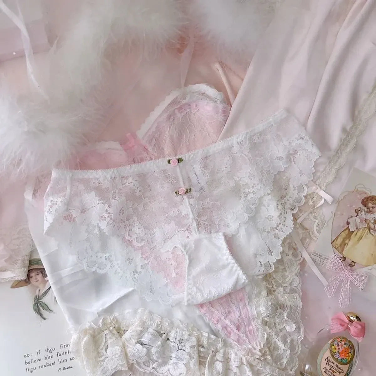 Sweet Lace Bow Lingerie Set