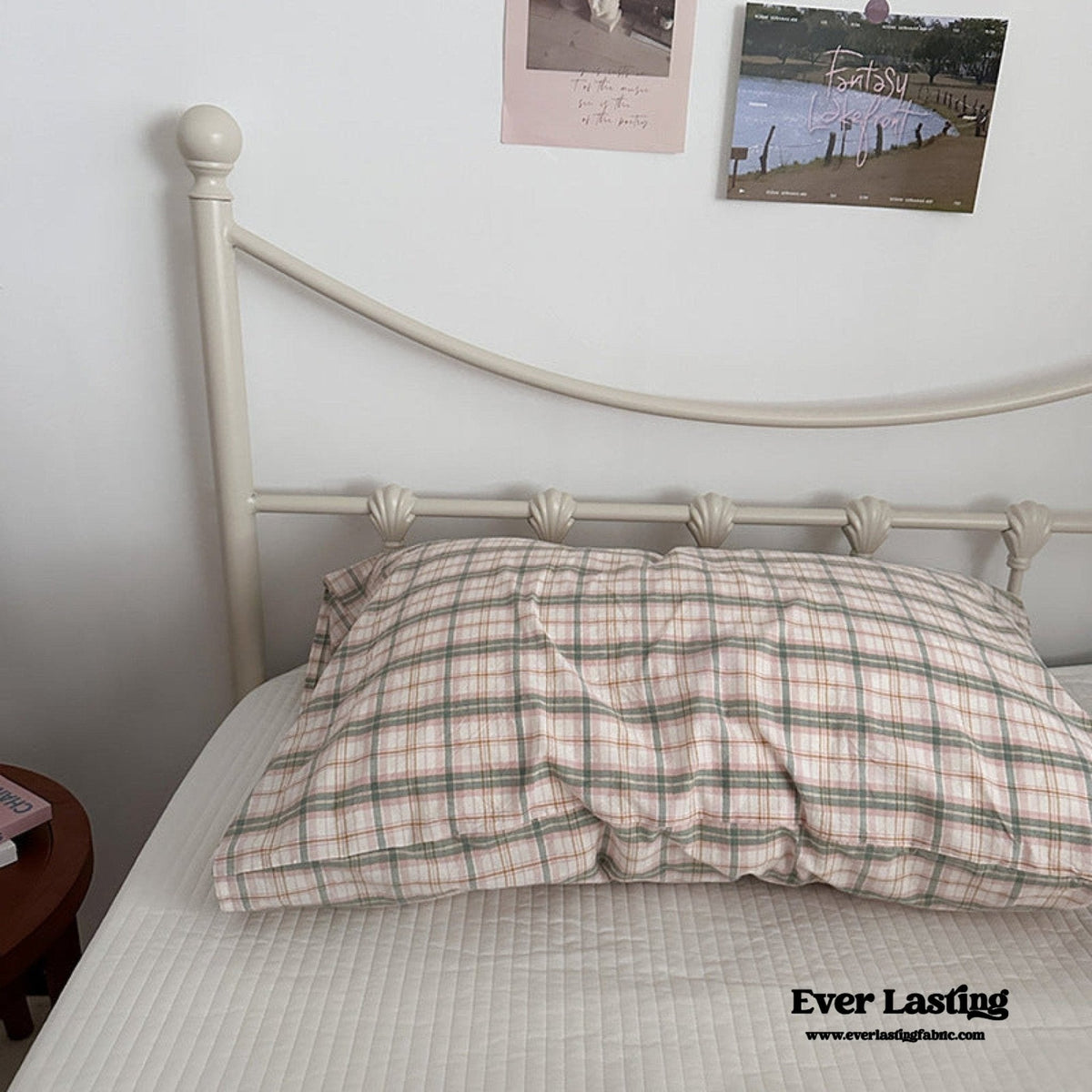 Muted Blush Cotton Pillowcase / Pink