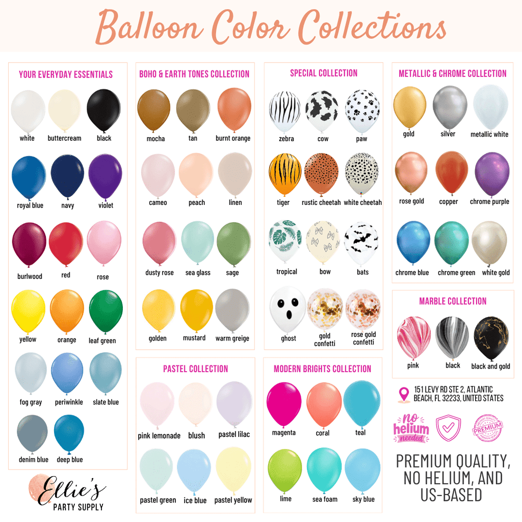 Premium Silver Latex Balloon Cluster (5", 11” and 17”)