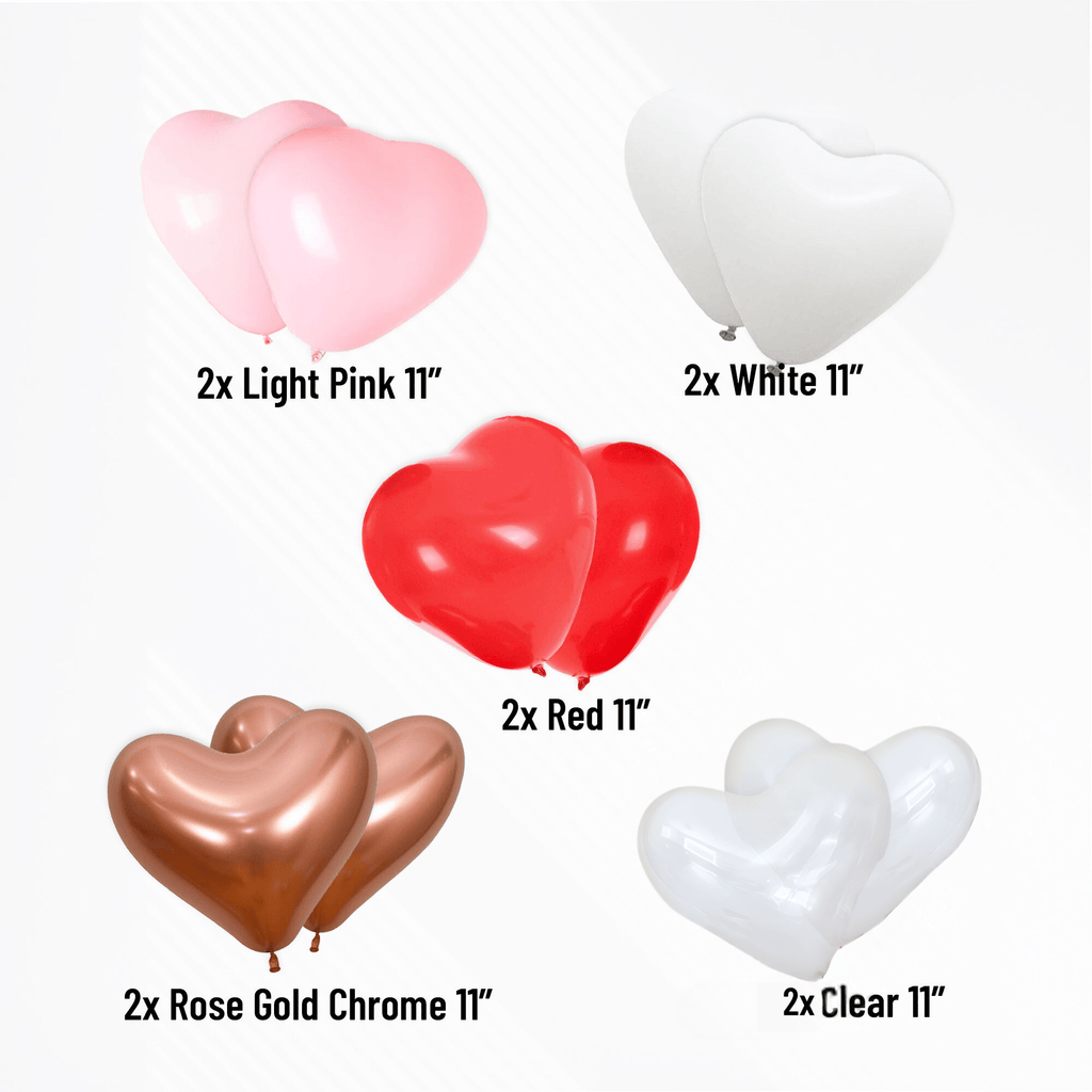Heart Balloon Bouquet – 10ct | Valentine’s, Anniversary, Bachelorette