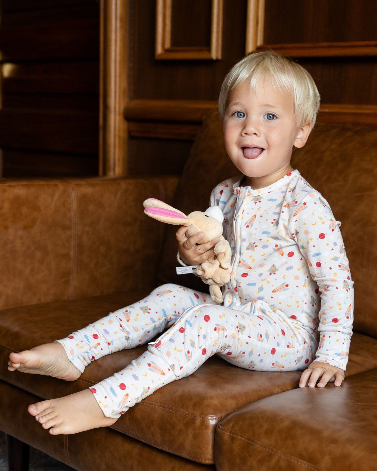Rocketship Bamboo Toddler Pajamas – Romper