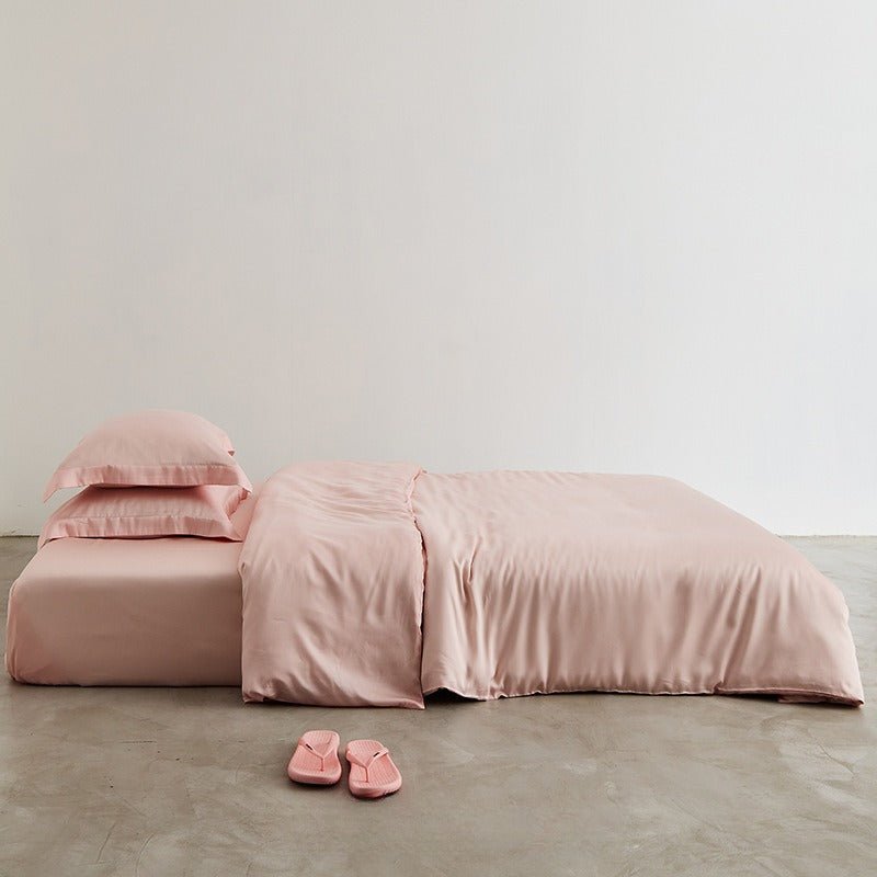 Silky Solid Tencel Bedding Set / Pink