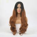 VIP Off Black to Light Auburn Body Wave Synthetic Lace Front Wig Style 266