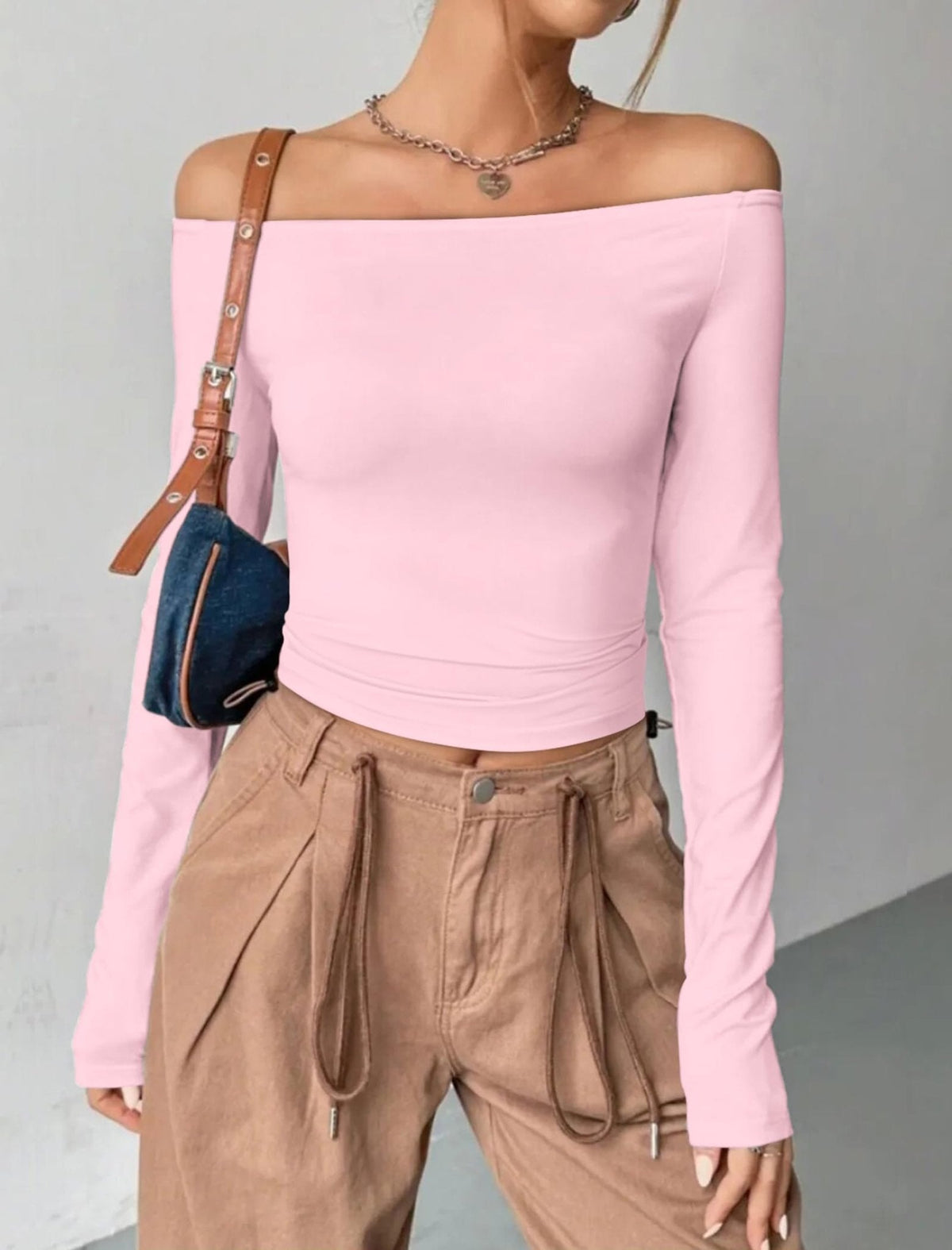 Womens Off The Shoulder Tops Long Sleeve Going Out Basic Shirts Cute Y2K Fall Trendy Fashion 2025