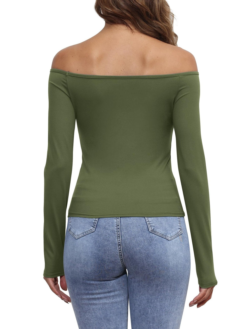 Womens Off The Shoulder Tops Long Sleeve Going Out Basic Shirts Cute Y2K Fall Trendy Fashion 2025