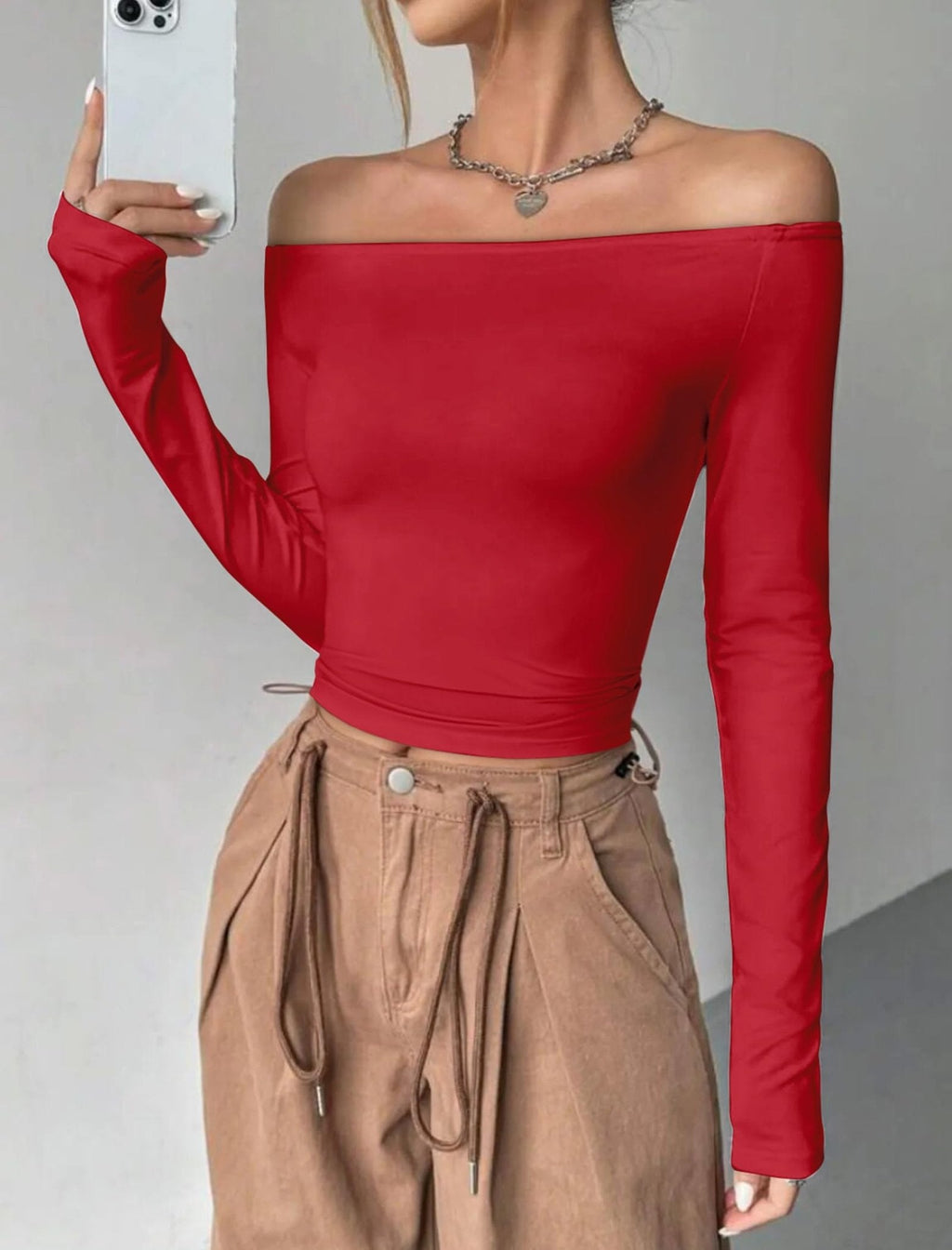 Womens Off The Shoulder Tops Long Sleeve Going Out Basic Shirts Cute Y2K Fall Trendy Fashion 2025